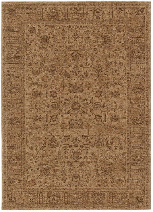 Herris Distressed Border Mustard Rug - 11105