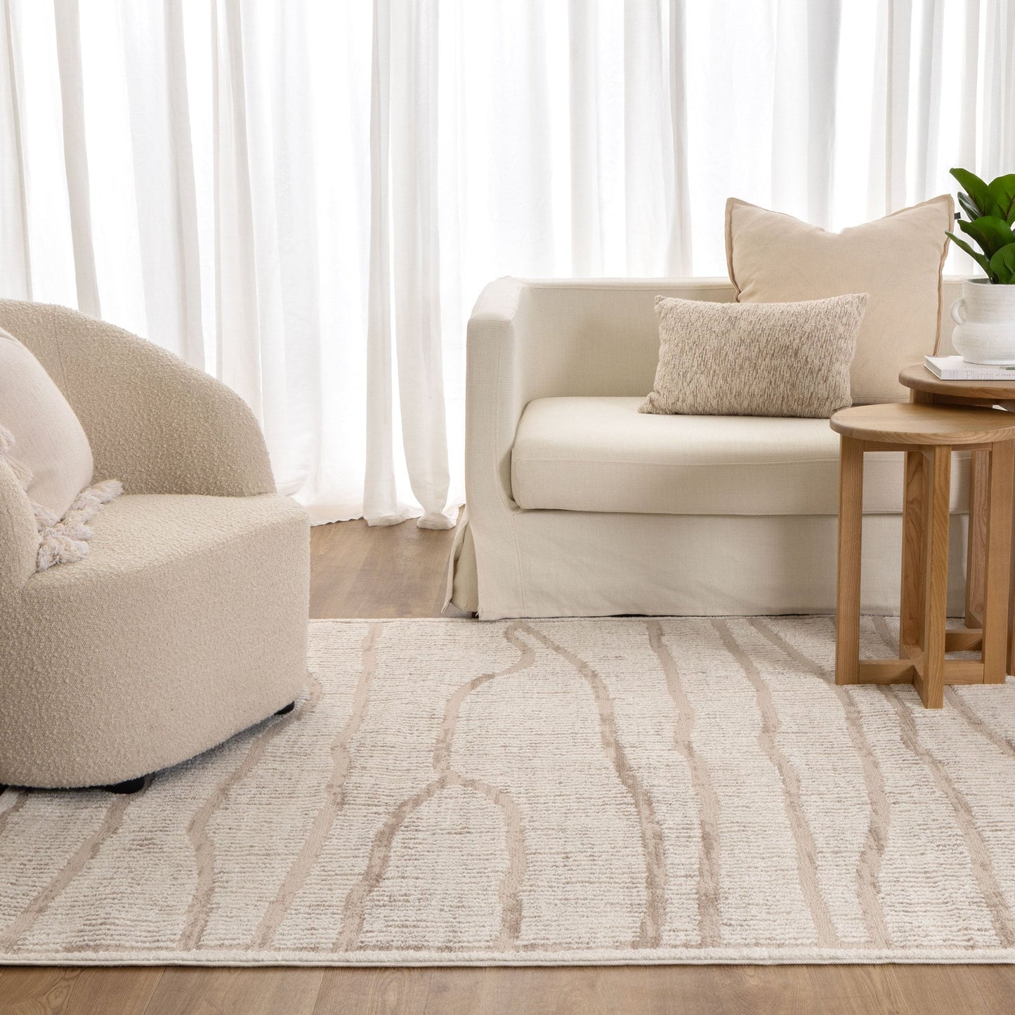 Sierra Abstract Ivory Lines