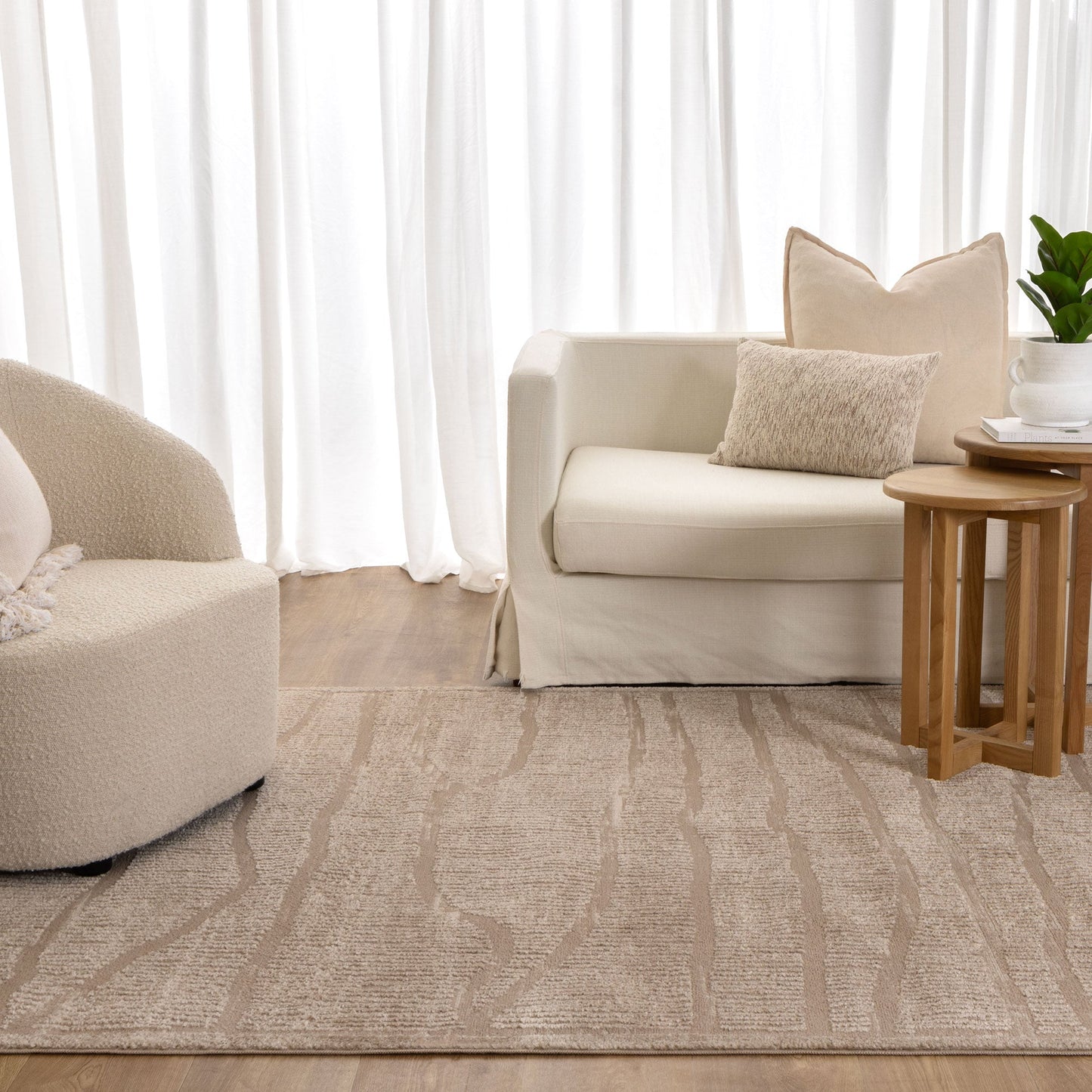 Sierra Abstract Beige Lines