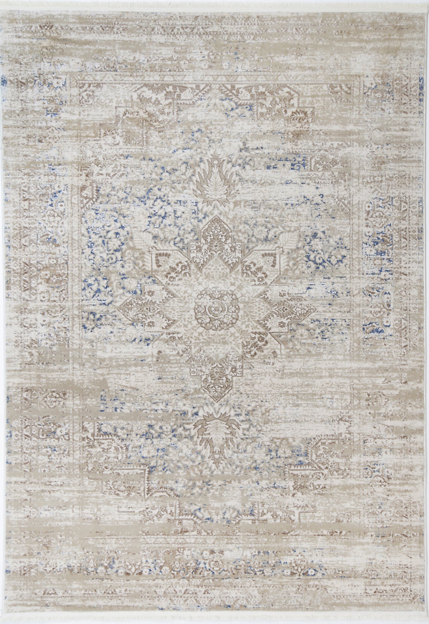 PARADISE MEDALLION BEIGE BLUE 20006