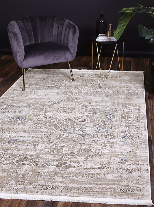 PARADISE MEDALLION BEIGE BLUE 20006
