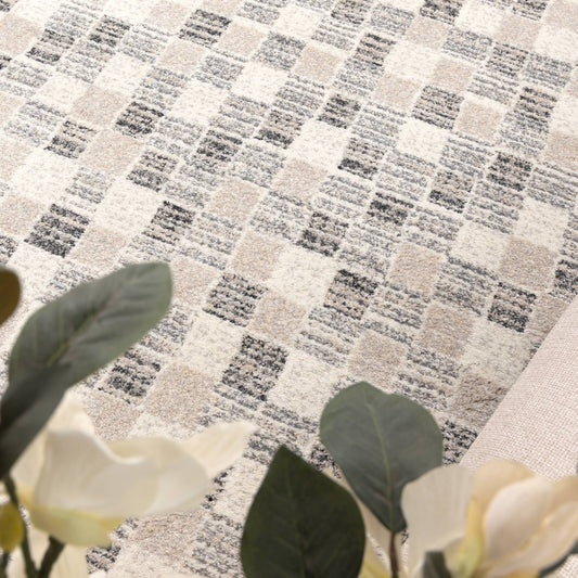 Empire 90004 Grey Beige Checkered