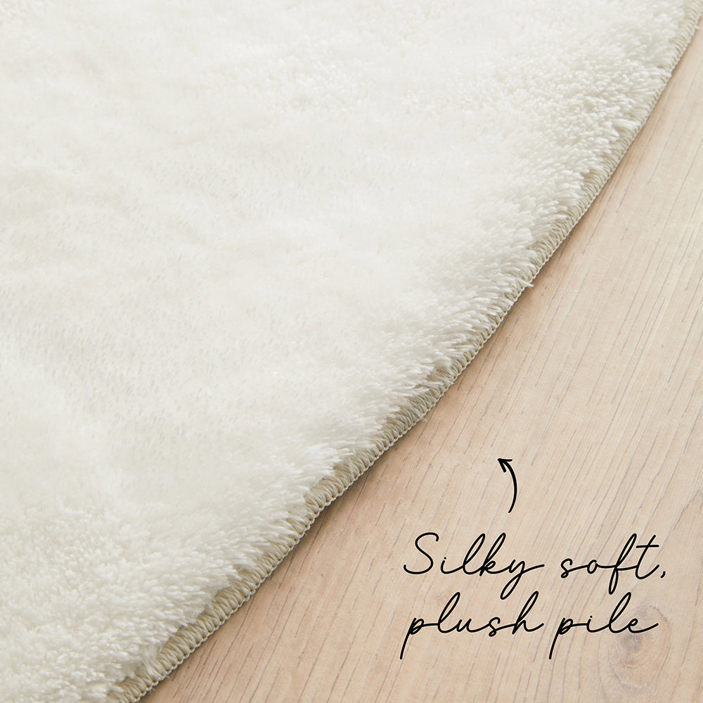Jelly Bean Snow White Rug - Machine Washable