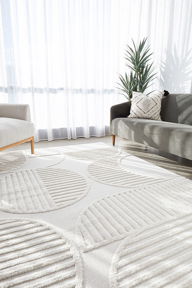 Milan Leo White Rug
