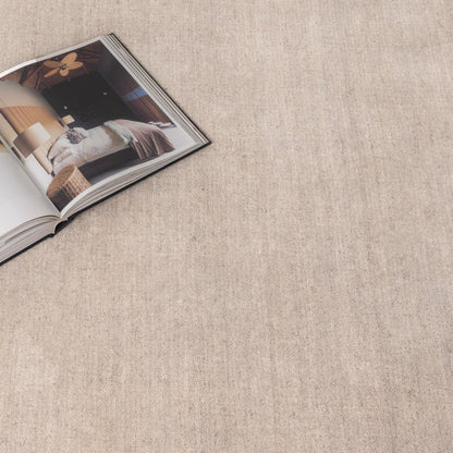 Charleston Hand-Knotted Wool Rug Beige