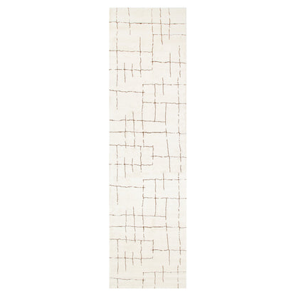 Mila Abstract Lines Brown Cream Rug - MIL10