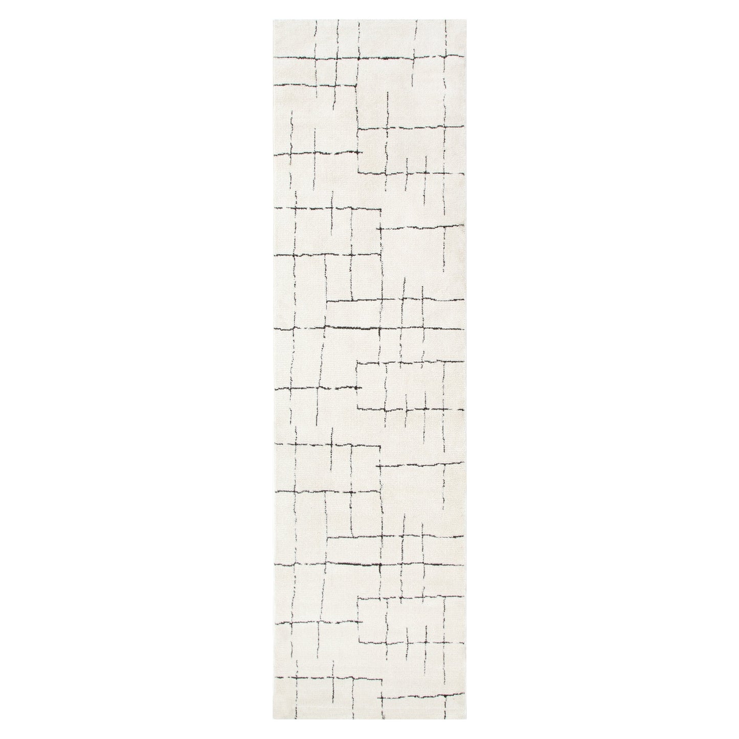 Mila Abstract Lines Black Cream Rug - MIL9