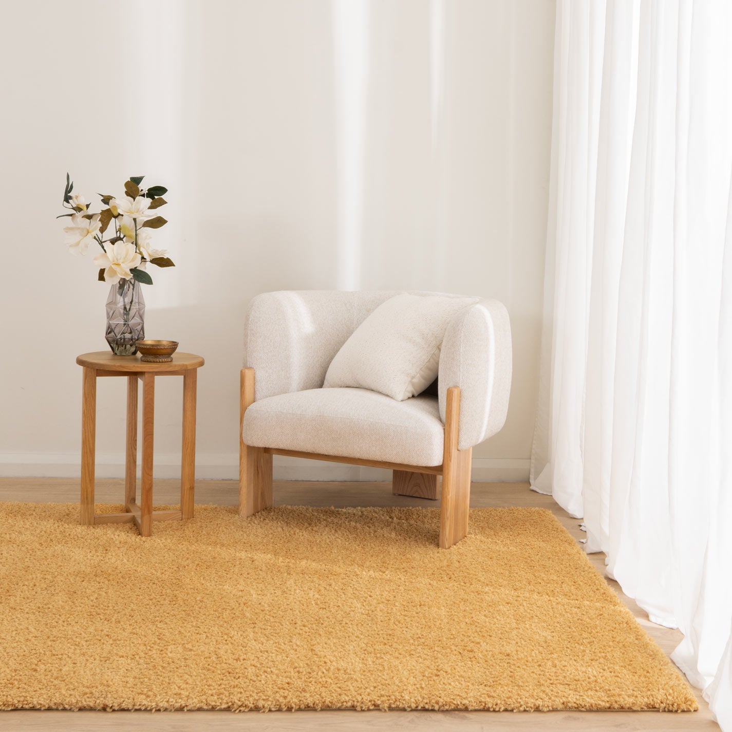 Lune Shaggy Ochre Rug