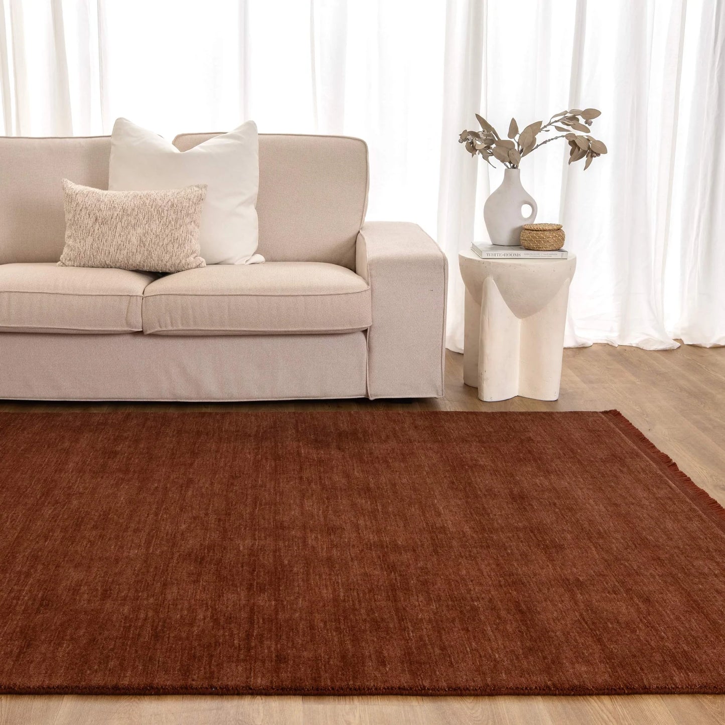 Charleston Hand-Knotted Wool Rug Terra