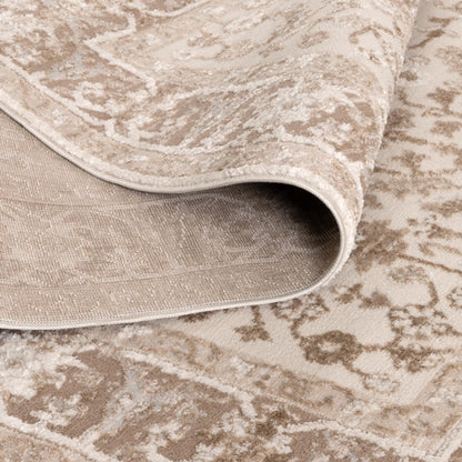 Sierra  Oriental Border Beige Rug